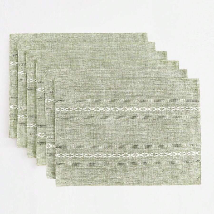 Manteles Individuales para Mesa, Tapetes para Mesa de Comedor, Lavables y Fácil Limpiar - Verde salvia - Ver 1