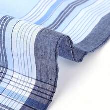 3/6/12pcs Classic Cotton Handkerchiefs - Unisex Fashion Plaid Pocket Squares, Multi-Color Options, Soft & Durable For Daily Use (Random Color)