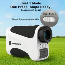 PEAKPULSE 便携式激光高尔夫测距仪，带旗锁坡度补偿开关，650码白色测距仪，适合户外运动，圣诞礼物 - 白色 - 查看 3