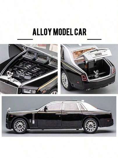 1 pieza Nuevo modelo de coche a escala de 2025 de alta calidad y premium, coche de juguete de aleación con sonido y luz, regalo perfecto para cumpleaños/Halloween/Navidad/días festivos