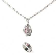 魔法少女动漫项链和戒指套装，限量版收藏品，包含 Madoka、Homura、Sayaka、Kyoko、Hitomi - 动漫/漫画人物纪念品，非常适合万圣节、圣诞节、感恩节、生日礼物 - 彩色 - 查看 13