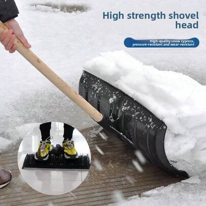 Pala da neve in plastica robusta, pala per rimozione neve domestica durevole, adatta per l'inverno