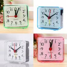 OBOVAY 1pc Square Design Alarm Clock With Plastic Silent Sweep Movement, Creative Transparent Modern Style, Christmas/New Year Gift Home Decor Room Decor - Multicolor - View 2