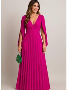 Women Dresses - Rose Red - View 1