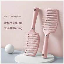 Sakura Pink Fluffy Rib Comb High Skull Rib Comb Large Curved Curly Hair Comb Massage Styling Artifact Female Home Comb