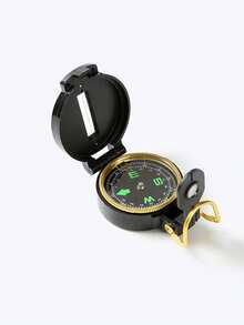 1 pieza Brújula multifunción para supervivencia en la naturaleza con cubierta impermeable para acampada, guía americana para el campamento