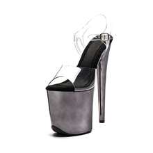 WUXIN H&P 8 In Pole Dance High Heel Clear For Women, 8 In Pole Dance Shoes Platform, Exotic Clear Pole Dancer Heels Shoes Platform Stiletto 6 7 In - 黑色 - 查看 12