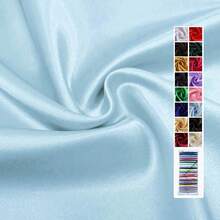 1pc Silky Shiny Solid Satin Fabric, Faux Silk Material Smooth And Soft, Suitable For Wedding Crafts DIY, Curtains, Tablecloths, Garment Fabric