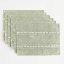 Manteles Individuales para Mesa, Tapetes para Mesa de Comedor, Lavables y Fácil Limpiar - Verde salvia - Ver 10