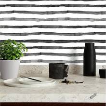 1 Rollo de papel tapiz grueso a rayas blanco y negro de 17.7 pulgadas x 39.3/118.1/196.8 pulgadas, con textura desprendible y autoadhesivo, adecuado para fiestas, hoteles, decoración del hogar, dormitorios, particiones y renovación de almacenes