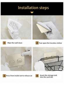 1 pieza Estantería de baño, estantería de almacenamiento triangular sin costuras para baño y cocina, estantería de almacenamiento de baño sin perforación, estantería de ducha de esquina de hierro fundido, diseño de malla de acero inoxidable negro, fácil de acceder y organizar, adecuado para almacenar champú, acondicionador y jabón, decoración moderna de baño, organización y almacenamiento de baño, accesorios de baño