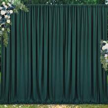 5ft X 7ft/8ft/10ft (Approx. 150cm X 213cm/243cm/304cm) Wrinkle-Free Polyester Photography Backdrop Cloth, Suitable For Weddings, Birthday Parties And Other Events - Dark Green - View 8