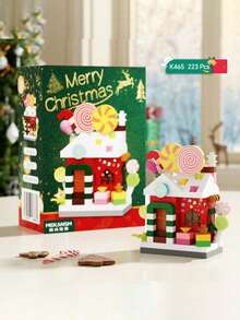 1292 Stücke Weihnachts Mikropartikel Bauklötze Set, Haus Bauklötze Konstruktionsspielzeug, inklusive Weihnachtsmann, Rentier, Schneemann, Weihnachtshaus, Weihnachtsstrumpf Bauklötze, DIY Bauklötze Spielzeug, Feiertags Dekorationen, Weihnachtsparty Dekorationen, geeignet als Weihnachtsgeschenke.