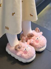 1 Pair Teen Cute Sheep Slippers, Teen's Indoor Slippers