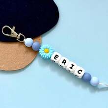 1pc Customized Silicone Bead Keychain, Personalized English Letters, Name Keychain, Bag Accessories, Unique Customized Gifts - Silicone Keychain - View 62