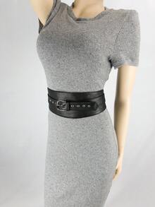 Leather Wide Belt,Harness For Women,Punk Leather Harness Belt Gothic,Rave Costume Belt,Ladies' Harness Leather - Black - View 5