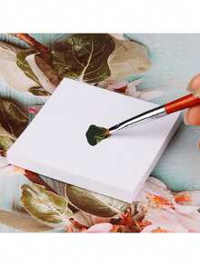 50 قطعة/عبوة من لوحات الخلط الورقية البيضاء القابلة للتخلص منها لفن الأظافر، لوحات الرسم ذات الجانبين المقاومة للماء والتدرج اللوني، خيارات 3 أحجام، مناسبة لصالونات الأظافر