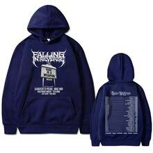 Streetwear Hoodie Print Graphic Sweatshirt-Famous Rock Band Falling In Reverse World Tour 2025 Hoodie Men Women Casual Oversized Sweatshirt Male Gothic Vintage StreetwearBack To School Hoodie Teen, A Great Gift For Your Boyfriend(Note: This Is Not A Real-Time Program List!) - 紅色 - 查看 4