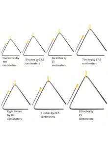 Triangular Music Instrument, Percussion Triangle With Striker, Musical Triangle For Music Learning, Triangle Instrument, Orff Percussion Instrument, Music Teacher Triangle Educational Tool - Multicolor - View 8