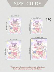 1 件无框 Sanrio 可爱海报家居装饰高品质印刷品，经典装饰艺术风格，可直接悬挂于客厅、卧室、节日派对和室内装饰、电影墙壁艺术、卧室艺术品、精致美学、纹理饰面 - 彩色 - 查看 10