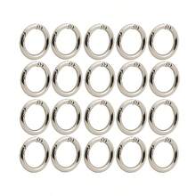 30/20/10pcs Trigger Spring O-Rings, Gold/Silver Metal Keychain Rings, Round Clasp Clips, Suitable For Keychains, Bags, Key Chains, DIY Crafts, Jewelry Making Clasps And Hooks - Multicolor - View 18