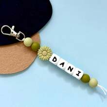 1pc Customized Silicone Bead Keychain, Personalized English Letters, Name Keychain, Bag Accessories, Unique Customized Gifts - Silicone Keychain - View 43