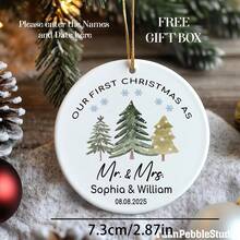 1 pieza Adorno personalizado de Primera Navidad, regalo de Navidad, regalo de Acción de Gracias, decoración del hogar