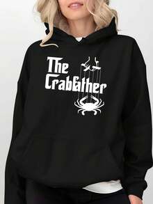 The Crabfather A Symbol Of Power And Authority Womens Hoodies Black Grey Red - màu đen - Xem 1