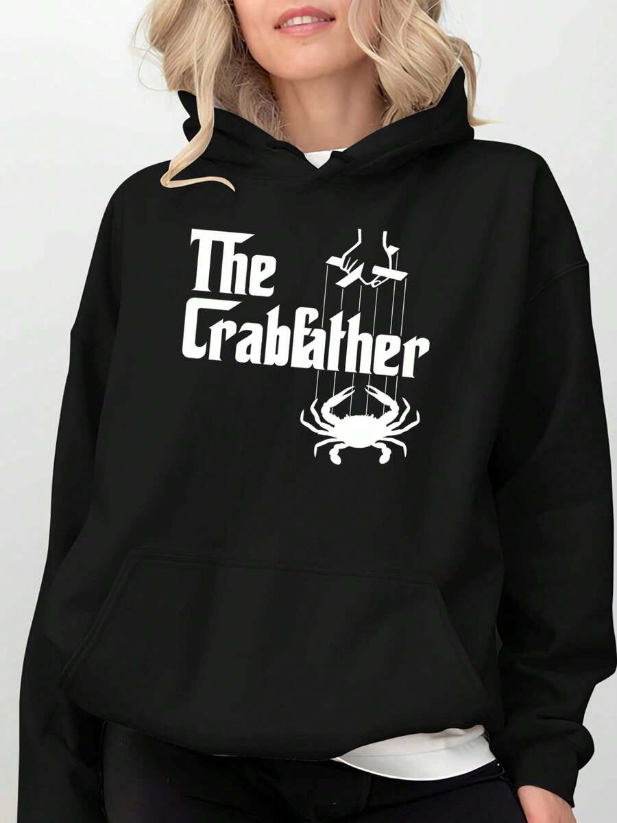 The Crabfather A Symbol Of Power And Authority Womens Hoodies Black Grey Red - màu đen - Xem 1