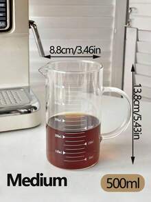 1 pieza Cafetera de goteo con escala de medición, cafetera de vidrio resistente al calor