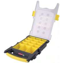 VENTDEPOT Cajas Plásticas Organizadoras, MXYBS-001, 1Pza, 15 Divisiones, 8.5" Base, 2.44" Altura, 13.32" Ancho, Plástico - Negro - Ver 2