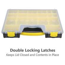 VENTDEPOT Cajas Plásticas Organizadoras, MXYBS-001, 1Pza, 15 Divisiones, 8.5" Base, 2.44" Altura, 13.32" Ancho, Plástico - Negro - Ver 6