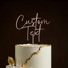 个性化木制蛋糕装饰定制乡村婚礼蛋糕装饰，个性化派对装饰，适合生日、周年纪念、订婚先生/女士。这款蛋糕装饰采用简约而优雅的风格，可与任何蛋糕完美搭配，增强其美感，同时将焦点集中在您的特殊时刻。 - H-木質蛋糕禮帽 - 查看 4