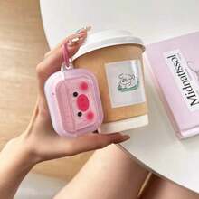 1 pieza Funda protectora suave con diseño de cerdo rosa salpicado de dibujos animados