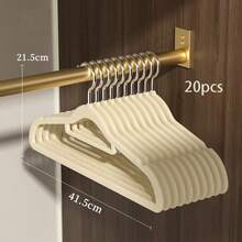 100 Pack Velvet Velvet Clothes Hangers | No-Mark Space-Saving Closet Organizers | Durable Plastic Hangers For Bedroom, Bathroom, Office, Dorm & Home Storage