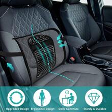 Mesh Back Support, Mesh Lumbar Support Cushion Flow Chair Back Support With Elastic Strap Back Rest Home Office Chair Car Back Pain Relief - 2 Pack - View 3