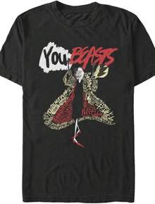 Big & Tall Clic Ugly Deadpool Men's Tops Short Sve Tee Shirt - Black - View 1