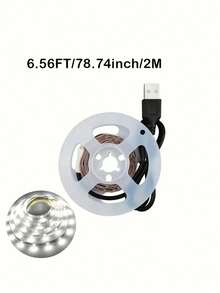 1 szt. Taśma świetlna LED zasilana przez USB – ciepła biel/biel, łatwa instalacja, do podświetlenia telewizora, wystroju wnętrz, podświetlenia kuchni, sypialni, pokoju, garderoby, szafki, ekspozycji wewnętrznej, scen imprezowych - pasek świetlny USB - Zobacz 17