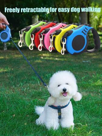1 Piece Of Automatic Telescopic Leash, Dog Leash, Pet Leash, Adjustable Leash, Cat And Dog Leash, Shoulder Strap For Going Out, Small Dog Automatic Telescopic Collar, Suitable For Cat And Dog Leash, Special Leash For Walking Dog Outside
