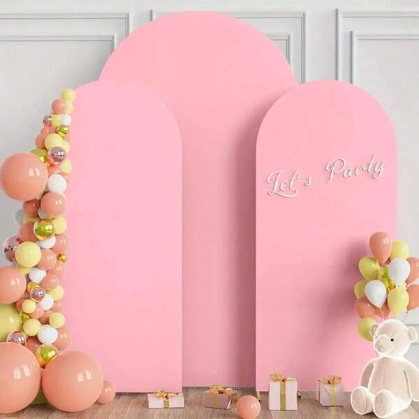 1pc Elegant Party Decor Pink Arch Backdrop, Wedding, Wedding Party, Birthday And Youth Party, Youth Party Decor Photography Props And Party Background