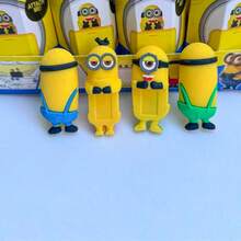 Minions Minions 1pc Minions Sticker Fun Little Yellow Man Car /Desktop Decor Figurine