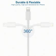 Cable de carga rápida PD de 3,3 pies/100 cm, 30 W, compatible con transferencia de datos para iPhone 14 13 12 Pro Max Plus