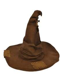 1pc Charming Witch Hat With Patch, Plush Hat For Christmas Party, Halloween Dance Performance Costume, Headwear Prop For Masquerade Ball, Holiday Gathering, Outdoor Activities, Ideal Gift - Multicolor - View 11