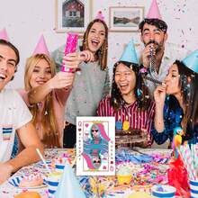 1 pieza Tarjeta de cumpleaños divertida, Tarjeta de cumpleaños de la Reina de Corazones, Tarjeta de cumpleaños de moda con sobre, adecuada para mamá, novia, hermana, hija, artículo especial, linda y elegante