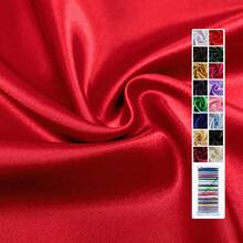 1pc Silky Shiny Solid Satin Fabric, Faux Silk Material Smooth And Soft, Suitable For Wedding Crafts DIY, Curtains, Tablecloths, Garment Fabric