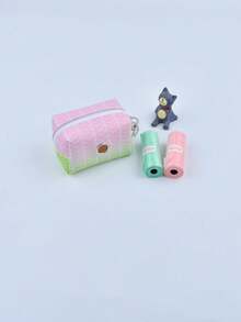 Dispensador premium de bolsas para desechos de mascotas para pasear perros, incluye clip para correa y bolsas de desechos de colores aleatorios