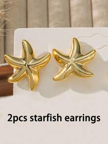 2-12pcs/Set Geometric Creative Shaped Earring Set, Asymmetrical Stud Earrings, Exaggerated Earrings