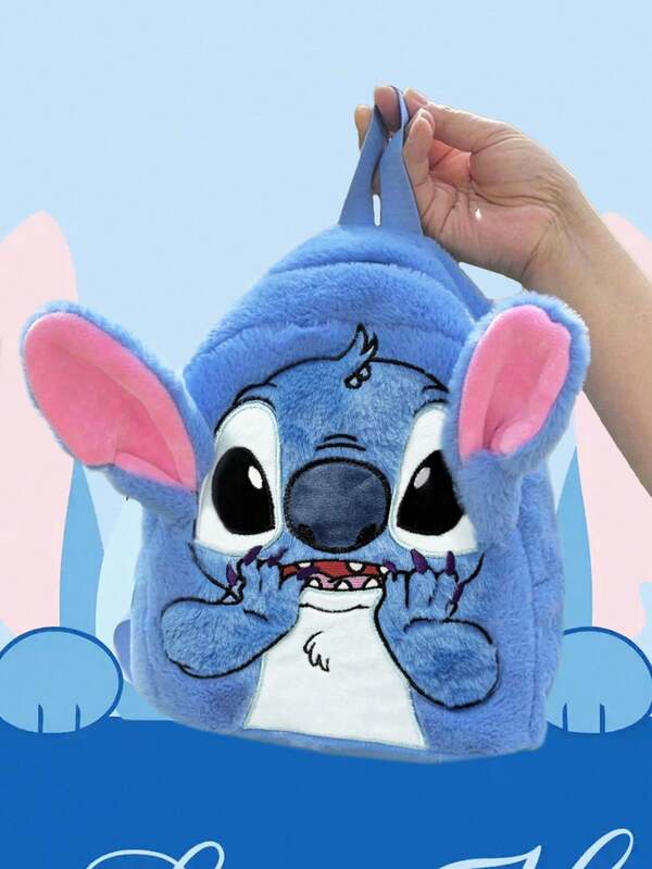 1PC Stitch School Bag Animation Peripheral Boys And Girls Plush Backpack Large Capacity Back To School Season Sweet And Cute Designs, Birthday Gifts, Party Gifts, Halloween Gifts, Easter Gifts, Christmas Gifts