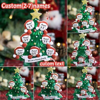Đồ trang trí Giáng sinh theo yêu cầu, Đồ trang trí cây thông Noel cá nhân hóa, Đồ trang trí tùy chỉnh 2-7 tên, Đồ trang trí Giáng sinh có thể tùy chỉnh chữ, Đồ trang trí tự làm, Giáng sinh, Trang trí phòng khách, Ngoài trời, Sân vườn, Mặt dây chuyền người tuyết cây thông, Quà lưu niệm, Trang trí phòng, Mẹ, Cha, Gia đình