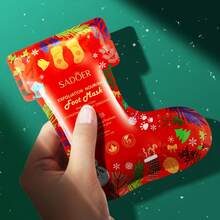 5双装圣诞足膜，提亮肤色，滋润双足，软化老茧，舒缓保湿，改善足部粗糙，淡化细纹，滋养保湿，令双足柔软光滑。圣诞礼物，精美包装。 - 彩色 - 查看 10